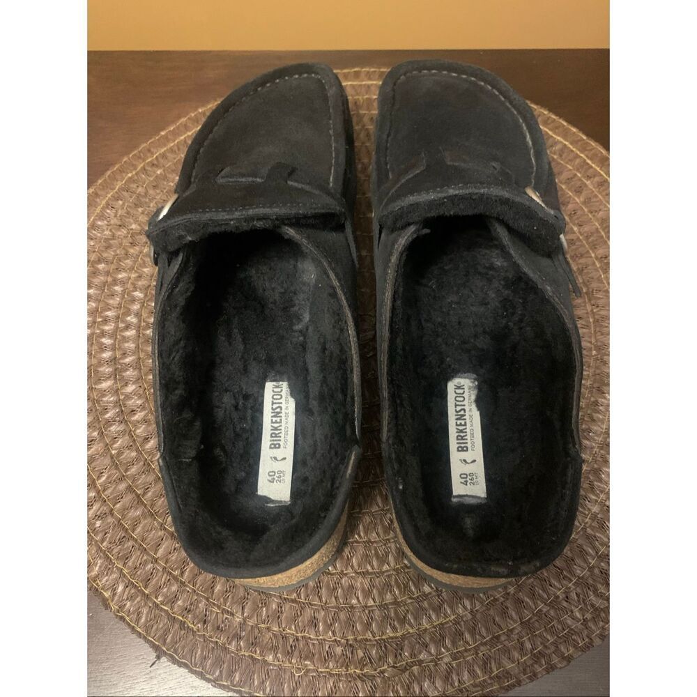 Birkenstock Women's Narrow Fit Buckley Shearling Clog Black US:9-9.5/EU 40 - Picture 7 of 9